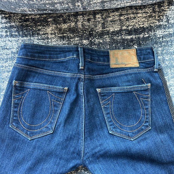 True Religion Dark Blue Studded Skinny Jeans - Picture 4 of 6